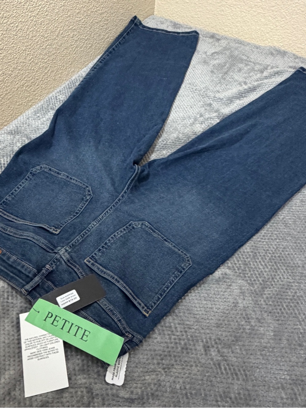 Marc New York Wide-Leg High-Rise Jeans in Dark Blue - Picture 8 of 13